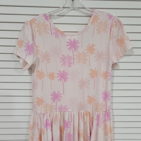 Dot Dot Twirl Dress - Pink Palm Trees - Picture 3 of 3